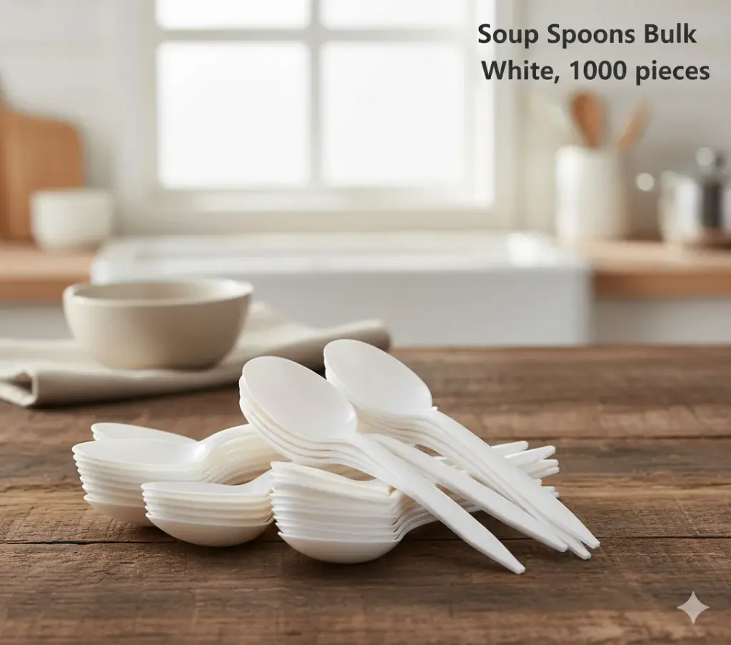 Soup Spoons Bulk White 