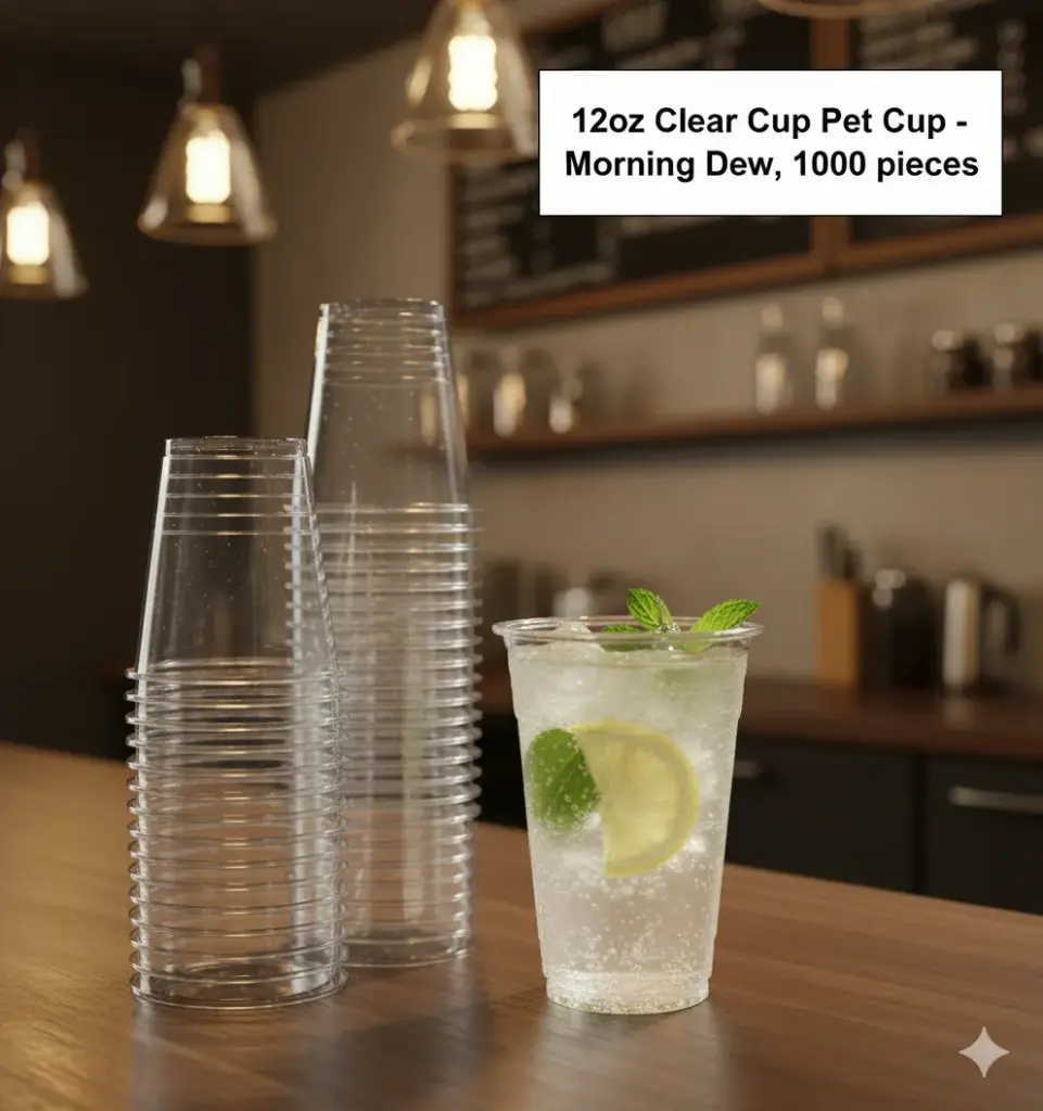 12oz Clear Cup Pet Cup - Morning Dew