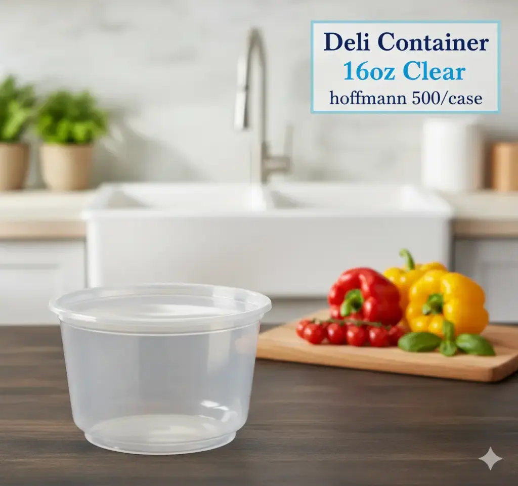 Deli Container 16oz Clear - Hoffmann 