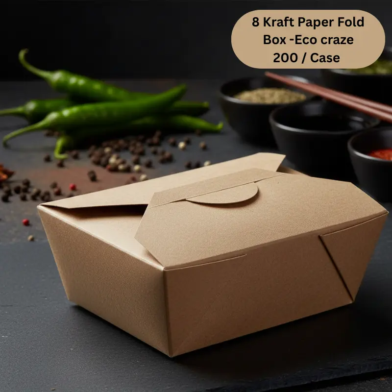 8 Kraft Paper Fold Box-Eco Craze