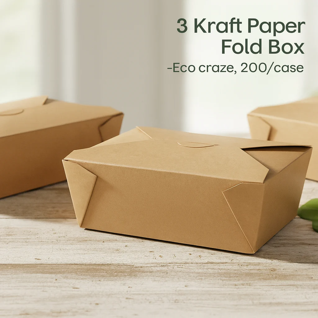 [KPFB03] 3 Kraft Paper Fold Box -Eco craze  