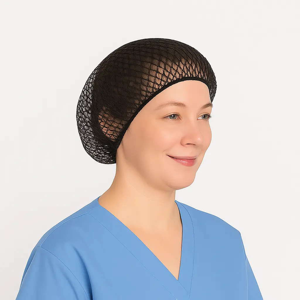 Disposable Hairnets (100 Pcs) (21 Inch, Black)