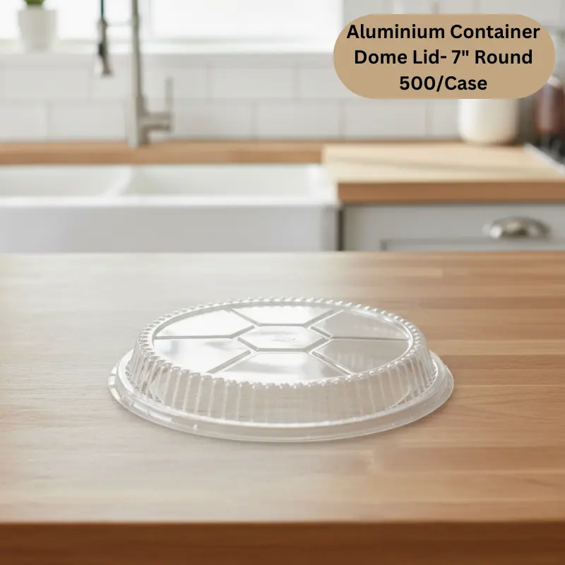 Aluminium Container Dome Lid- 7" Round 