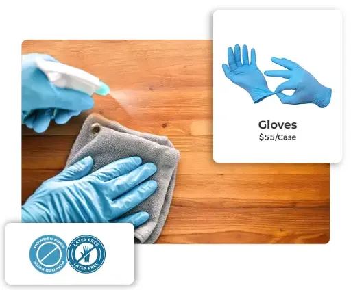AdvanCare Blue Nitrile Exam Gloves - 4 Mil
