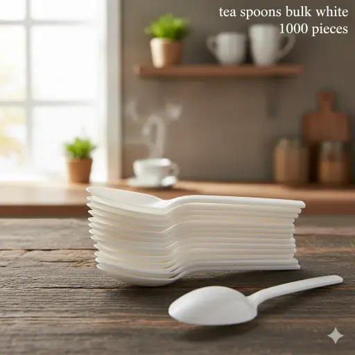 Tea Spoons Bulk White