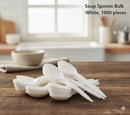 Soup Spoons Bulk White 